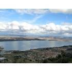 Lake Elsinore: A bird's eye view of Lake Elsinore from the Historic Ortega Highway