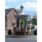Stafford: : Fountain at Rotory in front of Tall Hall