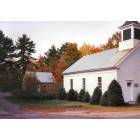 Sweden: Sweden Community Church and old one room school house