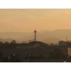 Santa Clarita: Six Flags Magic Mountain seen from a rooftop in Valencia, Santa Clarita