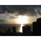 Honolulu: : Somber Sunset from the Lanai