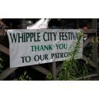Greenwich: a thank you sign (from the town businesses) at the season kick off festival in Greenwich NY