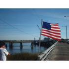 Sunset Beach: : United States Flag on Floating Bridge Sunset Beach NC
