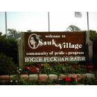 The Saukvillage Welcome sign