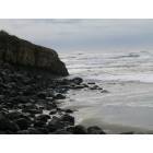 Newport: Waves Hitting Rocks