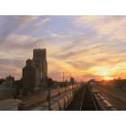 Sunset Overlooking CP Railyard,  Harvey, ND