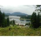 Hoonah: : Looking into Hoonah Harbor - Downtown view from hill top