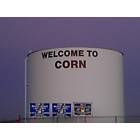 Corn: The welcome sign as you enter Corn