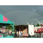 Eau Claire: Rainbow Over The Carnival During 2006 Sawdust City Days.