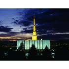 LDS (Mormon) temple at sunset
