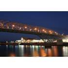 Bossier City: Louisiana Boardwalk and Texas Street Bridge, early evening.