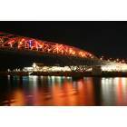 Bossier City: Louisiana Boardwalk and Texas Street Bridge at night
