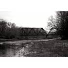 Clarksville: Railroad Bridge Over Shell Rock River Clarksville IA