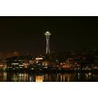 Seattle: Reflection of the Space Needle in lake Union