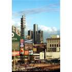 Detroit: : Comerica Park looking at downtown buildings