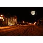 Martinsville: Moon over downtown Martinsville,Indiana
