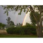 Wildomar: A double rainbow from our front yard.