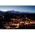 Breckenridge, Co, overlook of city life at Sunset
