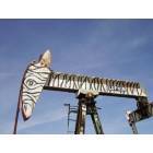 Coalinga: : A colorful Coalinga Oil Zebra At Work