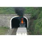 Gallitzin: A GE Locamotive enters the Gallitzin Tunnels On Fire