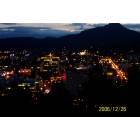 Eugene: : Sunset over downtown and Spencer Butte