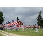 Albert City: : Memorial Day Flags at Fairfield Township Cemmetery, Albert City, Iowa