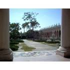 Sarasota: : Looking out on the courtyard of the Ringling Museum