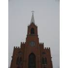 Almena: Winter photo of Sacred Heart Catholic Church in Almena, Wisconsin