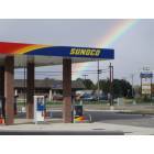 New Haven: Rainbow over Sunoco on Gratiot