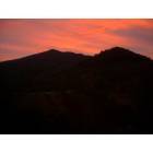 Young Harris: Sun setting over Brasstown Bald Mountain