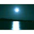 Babbitt: Moonlight over the North bay of Birch Lake in Babbitt, MN