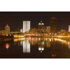 Rochester: Downtown Rochester, NY at night.