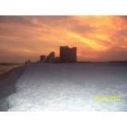 Gulf Shores: : Sunset on the Beach from area in between Royal Palms and state park