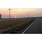 Pine Ridge: : Highway 18 sunset over nebraska border