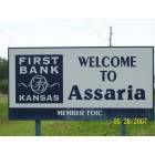Assaria: Assaria Sign (Outside Assaria Kansas).