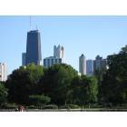 Chicago: : chicago skyline in spring (from Lincoln Park)