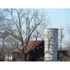 La Grange: a barn and silo in lagrange