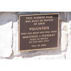Macungie: Macungie Flower Park Welcome Plaque