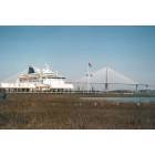 Charleston: : Shot of cruise ship in port...