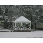 Macclesfield bandstand in winter.