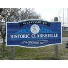 Clarksville: Clarksville sign at the ohio River.