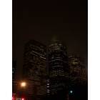 Houston: : A foggy downtown night