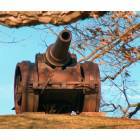 New Castle: cannon at memorial park , new castle ,in