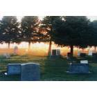 Oak City: Oak City Cemetery at Sunset