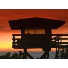 Nokomis: Nokomis Beach life-guard tower at sunset