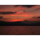 Weld: Sunset over Webb Lake, Weld, Maine