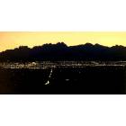 Las Cruces: Twilight Over The Mesilla Valley with Organ Mountains in Silhoutte