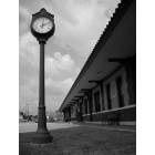 Russellville: Russellville MoPac depot and clock