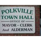 Polkville: picture of town hall sign..