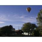 Tulsa: : Hot air balloon over Ridge Crest Baptist Church.